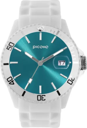 - Aqua Blue PICONO Balloon immature sledding flannel locomote inspiration heredity Water Resistant Analog Quartz Watch 