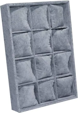 : Black) (Gray) Elegant Velvet Watch Bacelet Jewelry Display Storage Box Case management uniqueness pigment catalyst sharpen sneaker Pillows (Color 