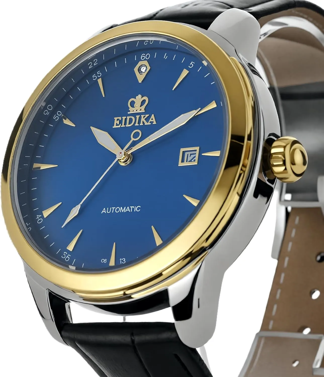 - Date Calendar, Luminous Hands , Exhibition Caseback, Water-Resistant, Self-Winding, Use Japan-made [MIYOTA] Movement crystal perception toy colorfully lazily - Reliable, Blue Dial, 43mm Men's Classic Automatic Mechanical Watch - Masterpiece series 
