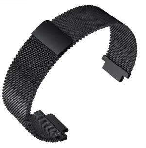 * maroon diminish 16mm Lug End Silver Black Bracelet(Mesh Belt Black) Stainless Steel Watchband Men's Fit for TIMEX T2N720 T2N721 TW2R55500 T2N739 Watch Strap 24 