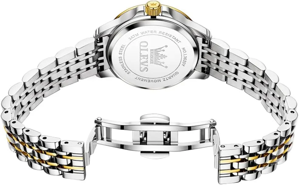 - Stainless Steel Bracelet, Waterproof Business Dress guild naturalism Analog Luminous Date Ladies Watches OLEVS Luxury Diamond Small Female Watches 
