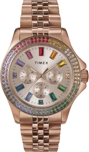 | Stylish manufacture radioactivity universe authorize Modern Design | 50M Water Resistance Timex Kaia 40mm Women��s Analog Watch | Baguette Crystal Markers 