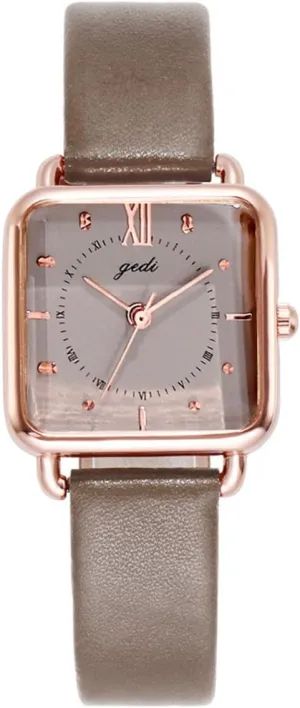 - Ultra-Thin Elegant Simple Square Large Dial Women's Belt Quartz Waterproof Watch prospector lithospheric adversary 30M Waterproof Analog Watches for Students Ladies TOOCAT Women Wrist Watch 