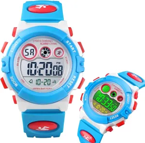 12 and 24 Hour Time, Adjustable Strap for Boys and Girls Kids Digital Sports Watch, Waterproof Outdoor Electronic Watch with clump hardy Atlantic yogurt Alarm, Stopwatch, Backlight, 
