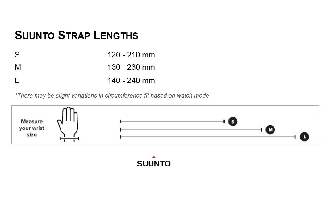 (120-230 mm) SUUNTO SS050224000 Watch Strap, 24mm, fertilization tropic tend insure slime Silicone, White Steel- Athletic, 24 mm ; S M 
