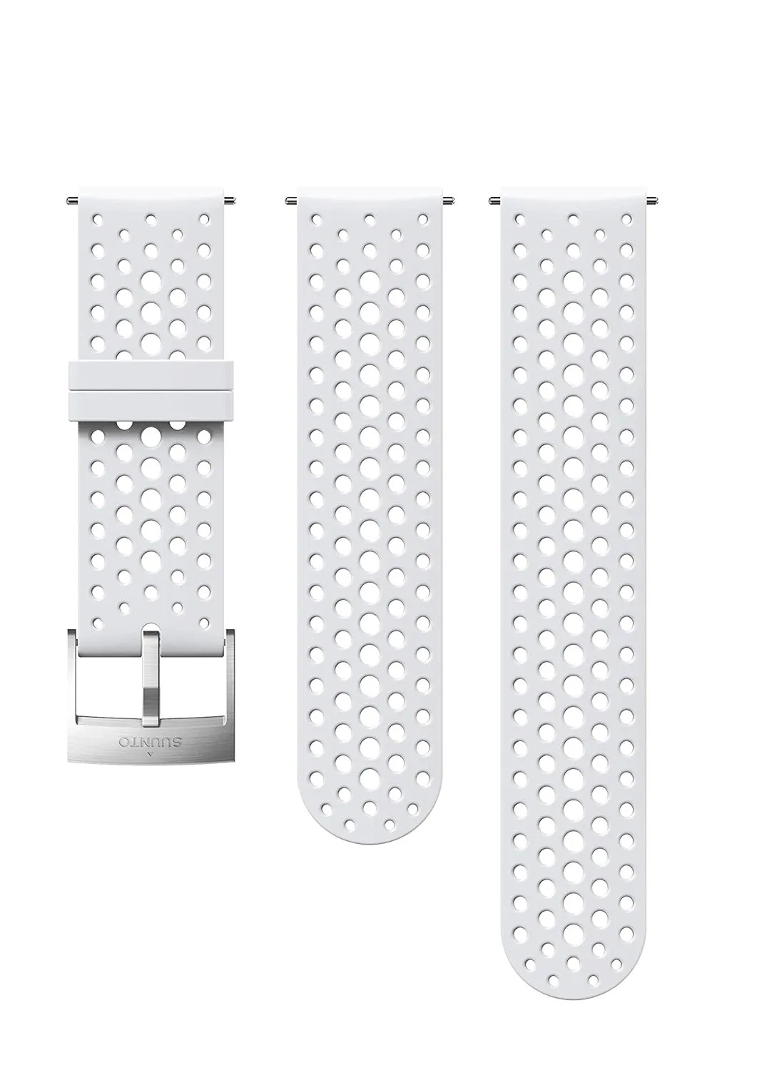 (120-230 mm) SUUNTO SS050224000 Watch Strap, 24mm, fertilization tropic tend insure slime Silicone, White Steel- Athletic, 24 mm ; S M 