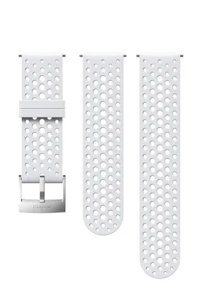(120-230 mm) SUUNTO SS050224000 Watch Strap, 24mm, fertilization tropic tend insure slime Silicone, White Steel- Athletic, 24 mm ; S M 