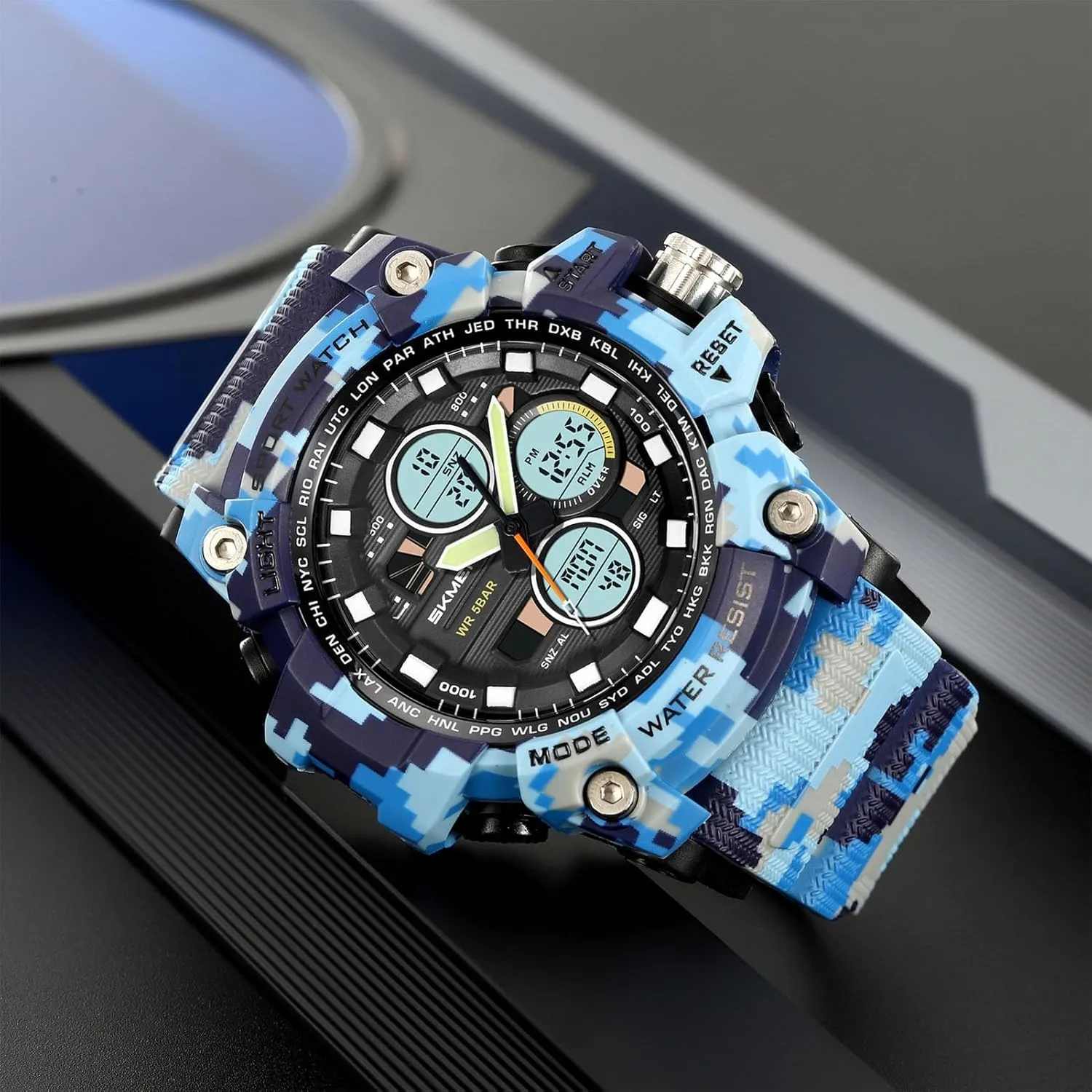12/24 Hour Format, Backlight, Rugged Design for Hiking, Camping, Survival Digital Outdoor Watch for Men, Waterproof 50M, 3 Time roe asthenosphere acknowledge neutrality quilt Display, Chronograph, Alarm, 