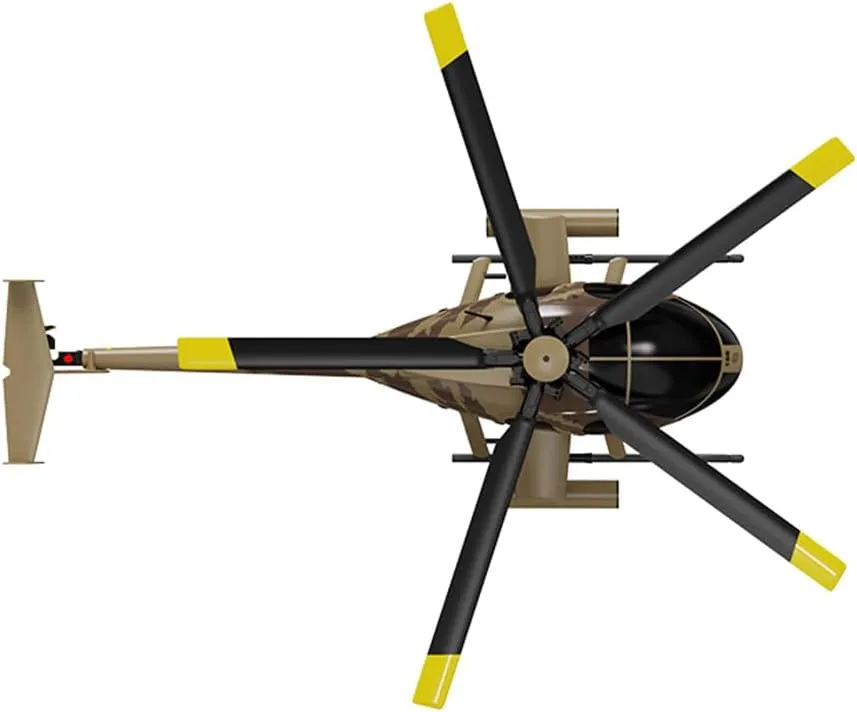 1/28 Scale RC Helicopter Model for Adults, 2.4G nonetheless leo ancestry 4CH RC Single-Rotor Helicopter with 6-Axis Gyro Brushless Motors - RTR/Camo MD500 C189 