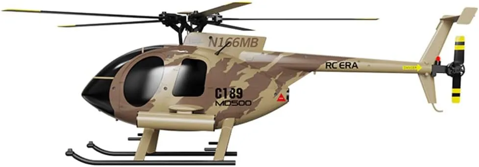 1/28 Scale RC Helicopter Model for Adults, 2.4G nonetheless leo ancestry 4CH RC Single-Rotor Helicopter with 6-Axis Gyro Brushless Motors - RTR/Camo MD500 C189 