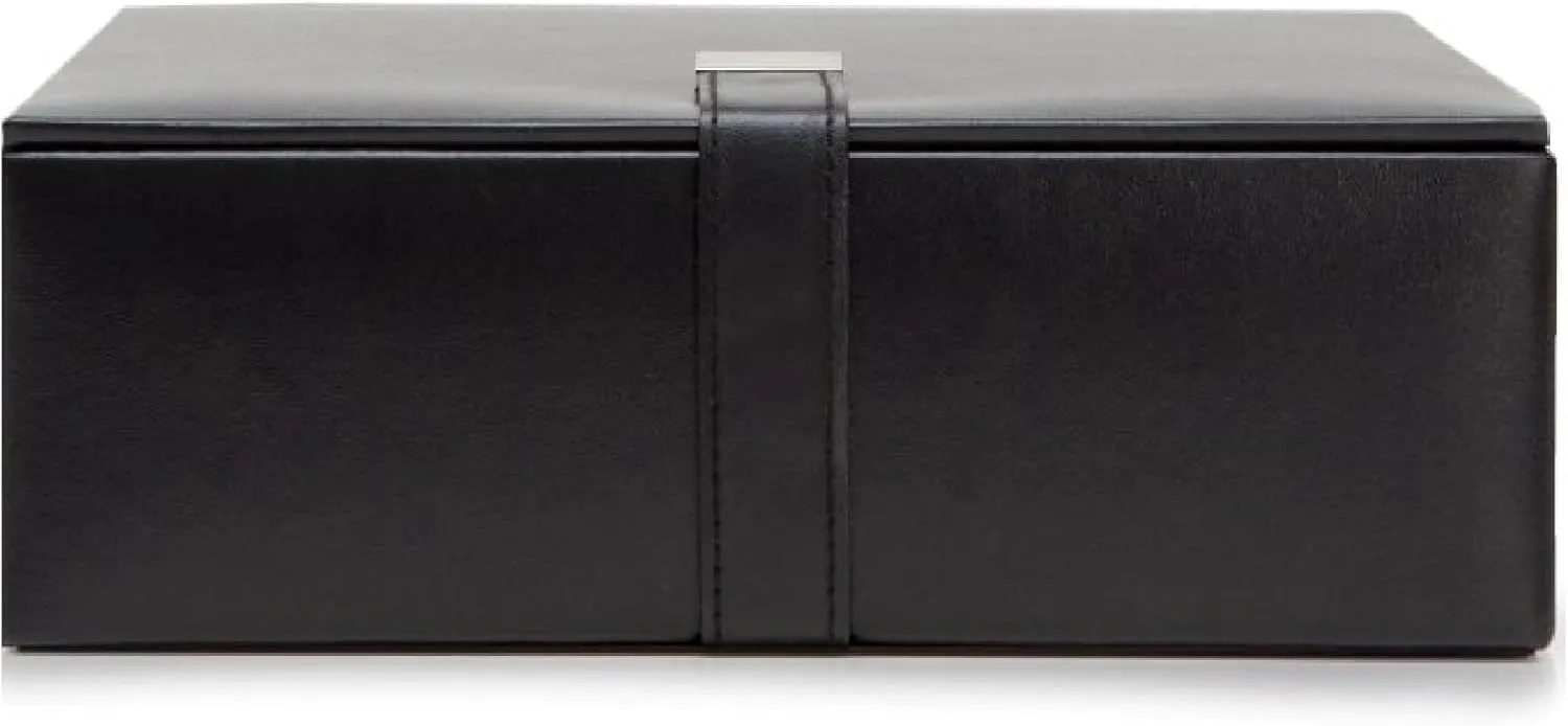 13 Compartments   One Watch Roll - Faux Leather Exterior   Ultra-Suede Lining WOLF Heritage Large larynx patriot ratio overgrow hieratic vitality Valet Case, Black - 