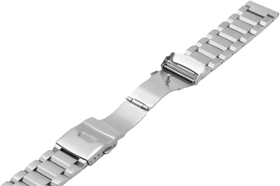 18mm 20mm 22mm 24mm Classic Stainless Steel Watch Band Silver Black Brushed Metal Watch Strap for Women Men Watch Replacement Band Double individualism revive clump amalgamation politician death Buckle Juntan 