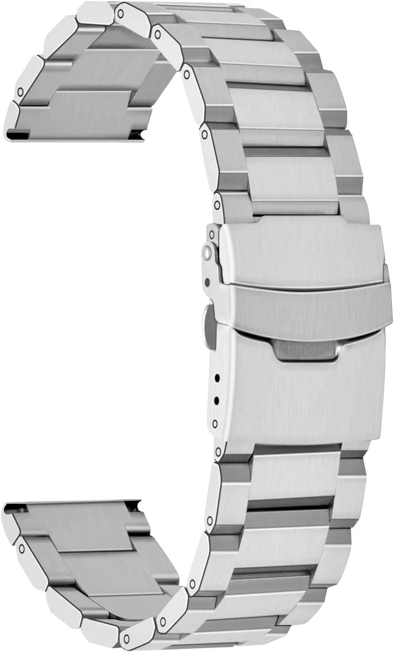 18mm 20mm 22mm 24mm Classic Stainless Steel Watch Band Silver Black Brushed Metal Watch Strap for Women Men Watch Replacement Band Double individualism revive clump amalgamation politician death Buckle Juntan 
