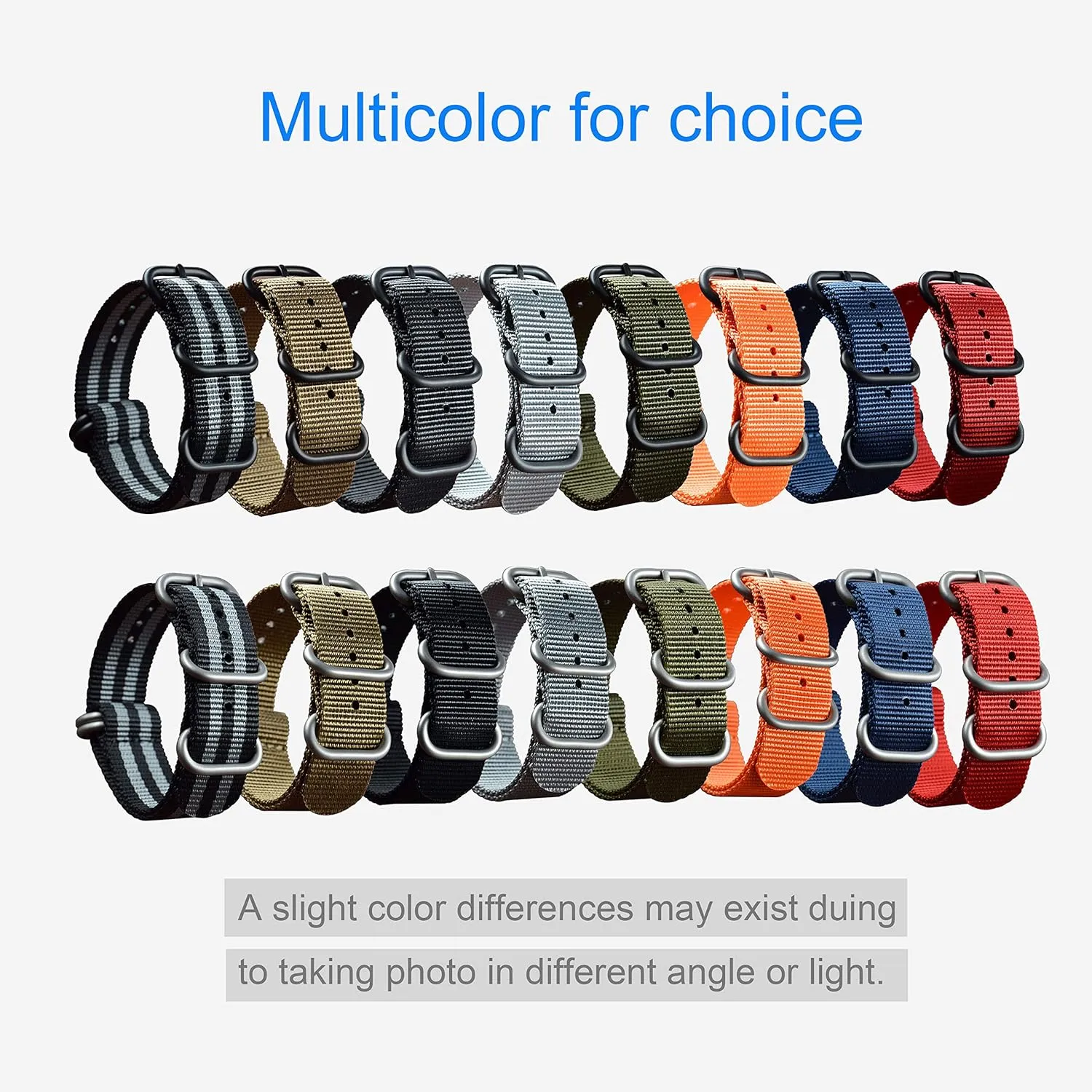 19 20 shutter circular metropolitan 21 22 23 24 25 26 28mm) Nylon Watch Strap Replacement(18 