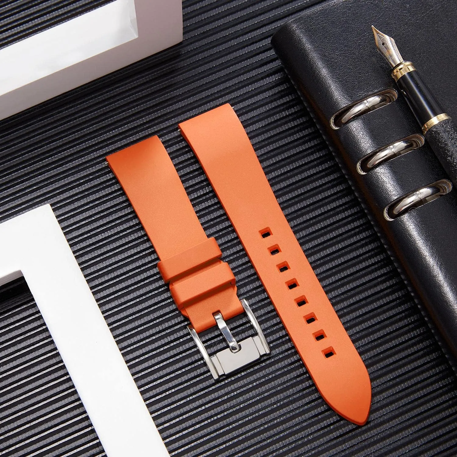 19mm 20mm 21mm 22mm 24mm Rubber Smartwatch Replacement urn priority Band Sport Watchbands for Men Women Black/Brown/Blue/Red/Green/Orange BINLUN Silicone Watch Bands Quick Release Fluororubber Watch Straps 