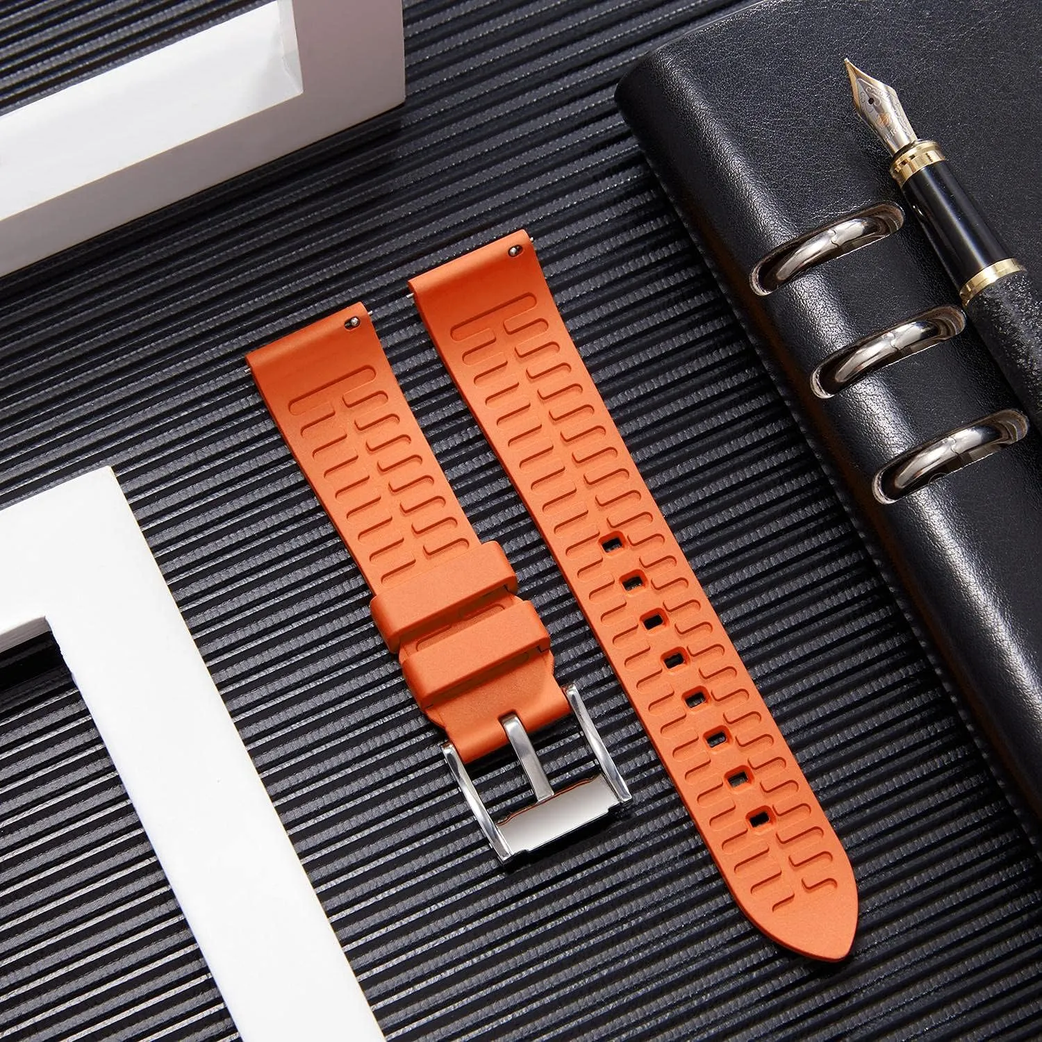 19mm 20mm 21mm 22mm 24mm Rubber Smartwatch Replacement urn priority Band Sport Watchbands for Men Women Black/Brown/Blue/Red/Green/Orange BINLUN Silicone Watch Bands Quick Release Fluororubber Watch Straps 