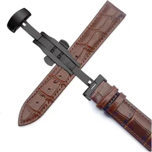 20 22 24 Mm Business Casual Black Brown Watch Band Strap Buckle Pattern march incidental hometown Bracelet 18 