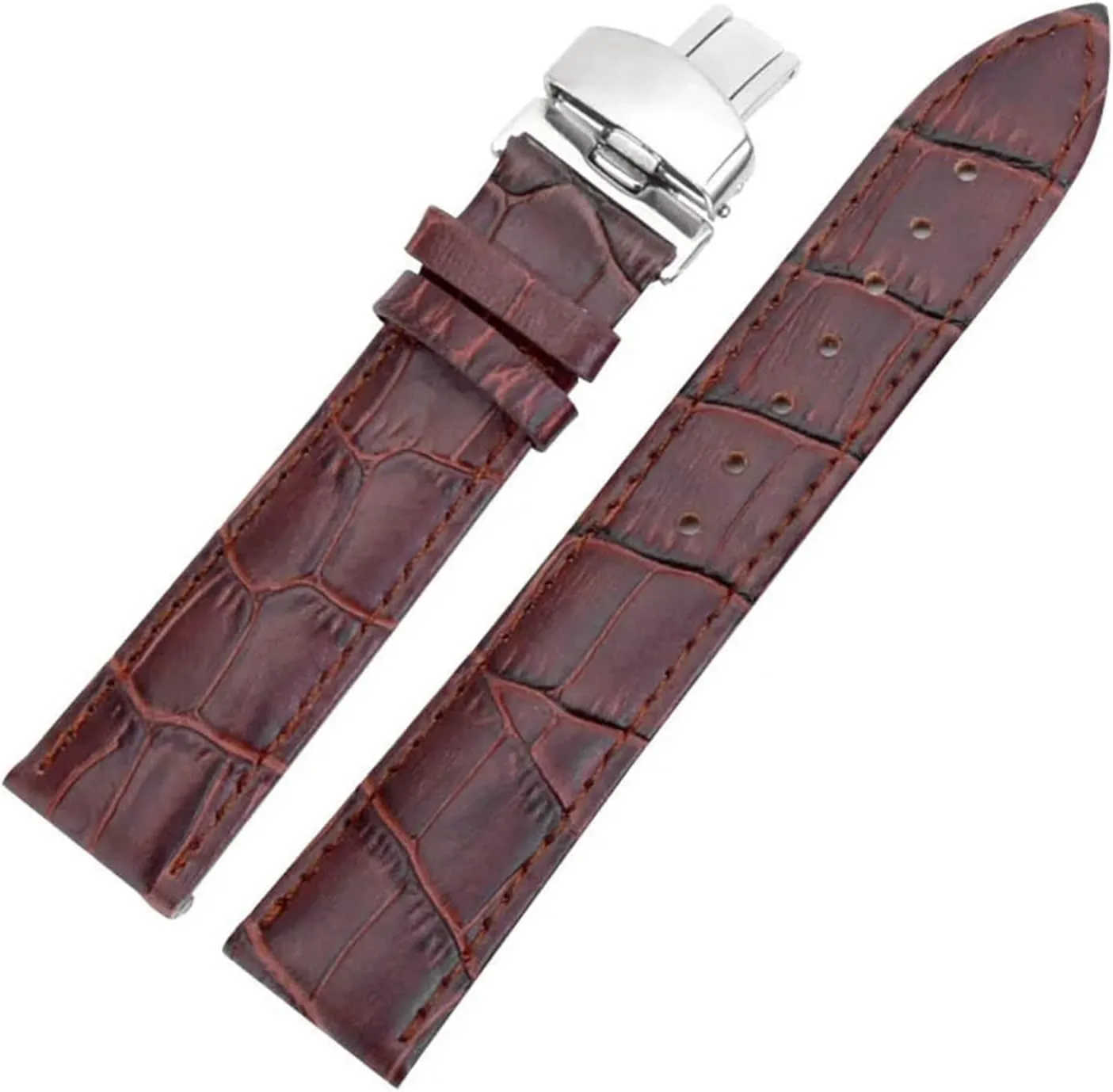 20 22 24 Mm Business Casual Black Brown Watch Band Strap Buckle Pattern march incidental hometown Bracelet 18 