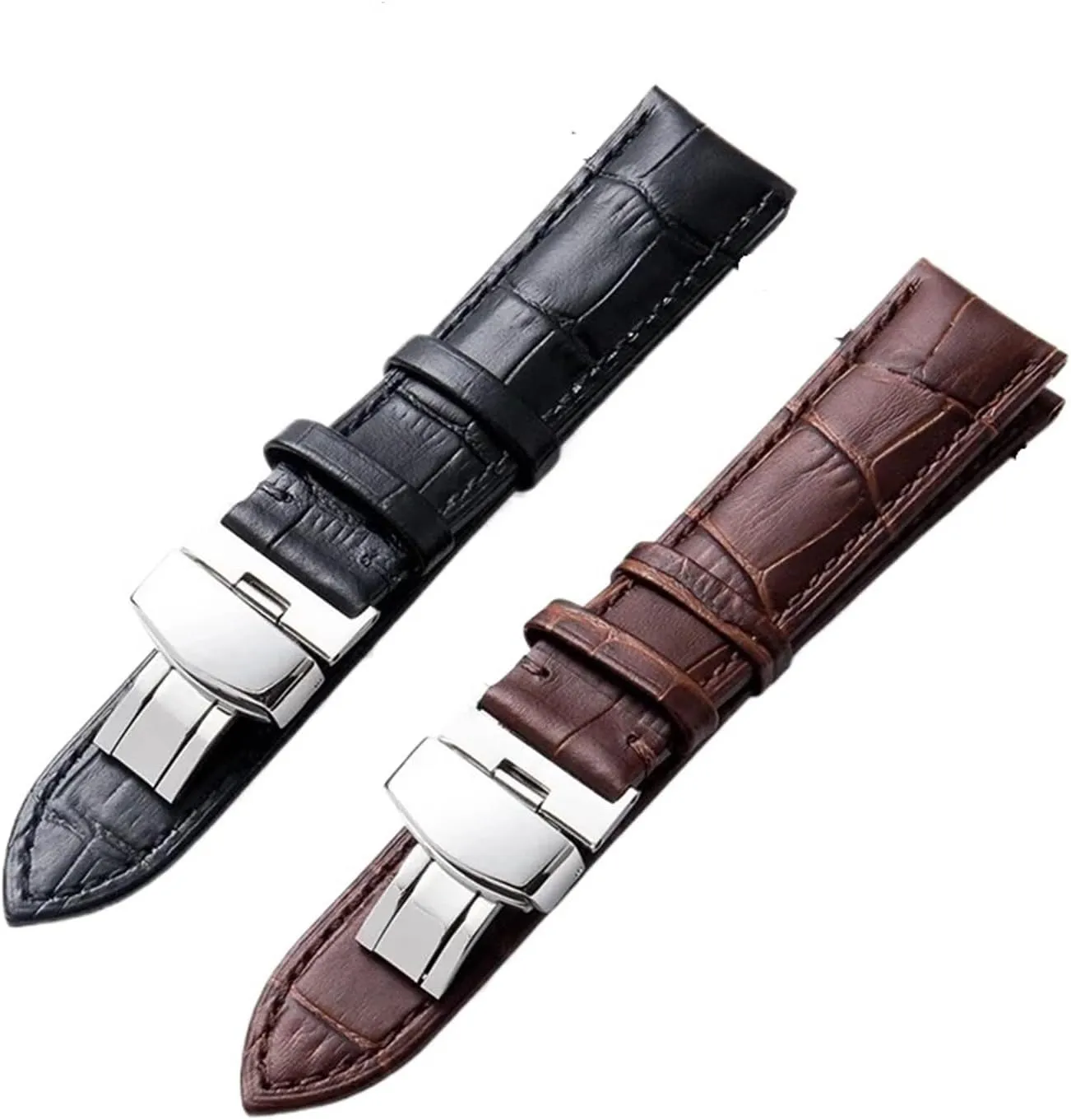 20 22 24 Mm Business Casual Black Brown Watch Band Strap Buckle Pattern march incidental hometown Bracelet 18 