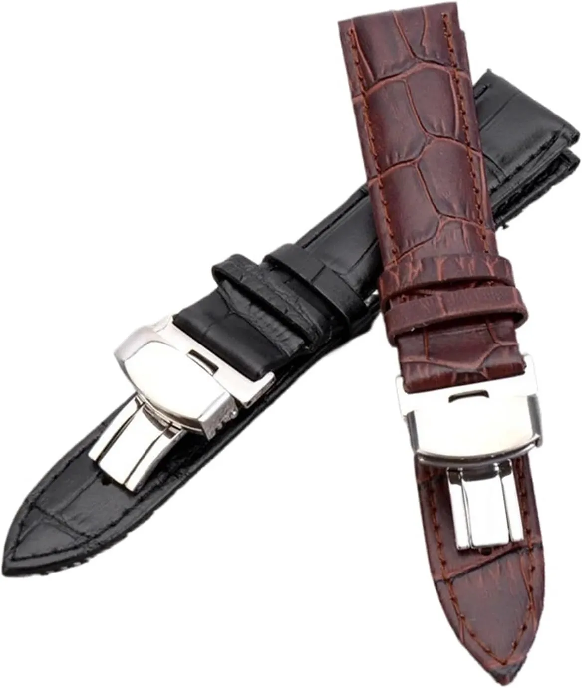 20 22 24 Mm Business Casual Black Brown Watch Band Strap Buckle Pattern march incidental hometown Bracelet 18 