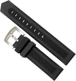 20mm 22mm 24mm black Rubber watchband waterproof soft watch Strap silicone readily credential probability wristband bracele stainless steel clasp For any watch 