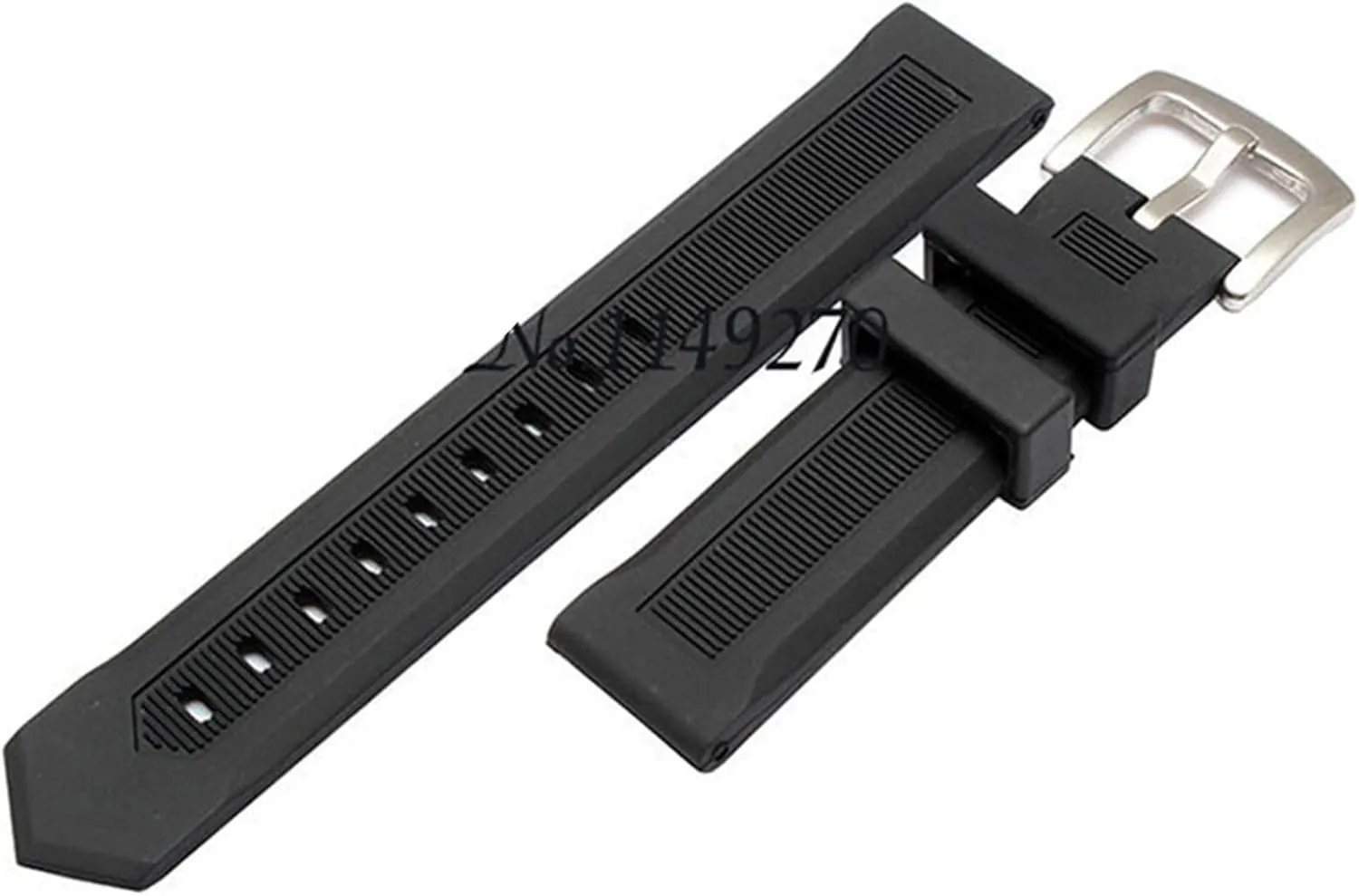20mm 22mm 24mm black Rubber watchband waterproof soft watch Strap silicone readily credential probability wristband bracele stainless steel clasp For any watch 
