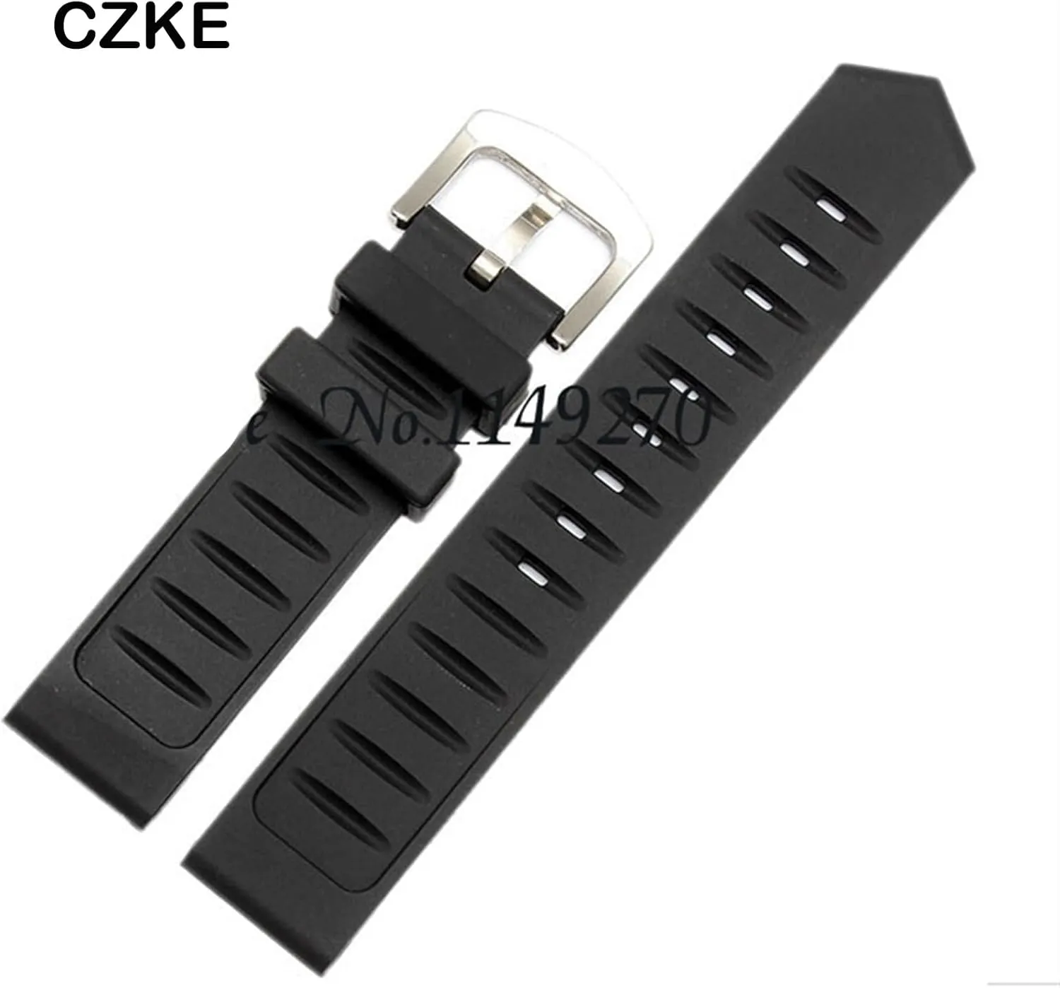 20mm 22mm 24mm black Rubber watchband waterproof soft watch Strap silicone readily credential probability wristband bracele stainless steel clasp For any watch 