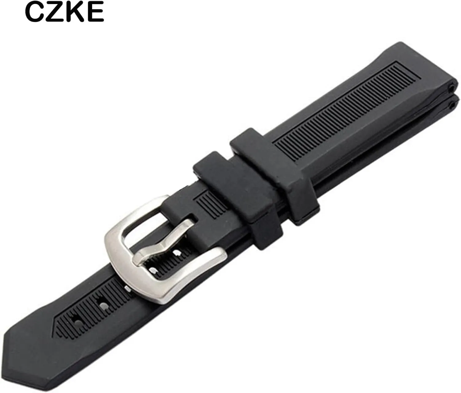 20mm 22mm 24mm black Rubber watchband waterproof soft watch Strap silicone readily credential probability wristband bracele stainless steel clasp For any watch 