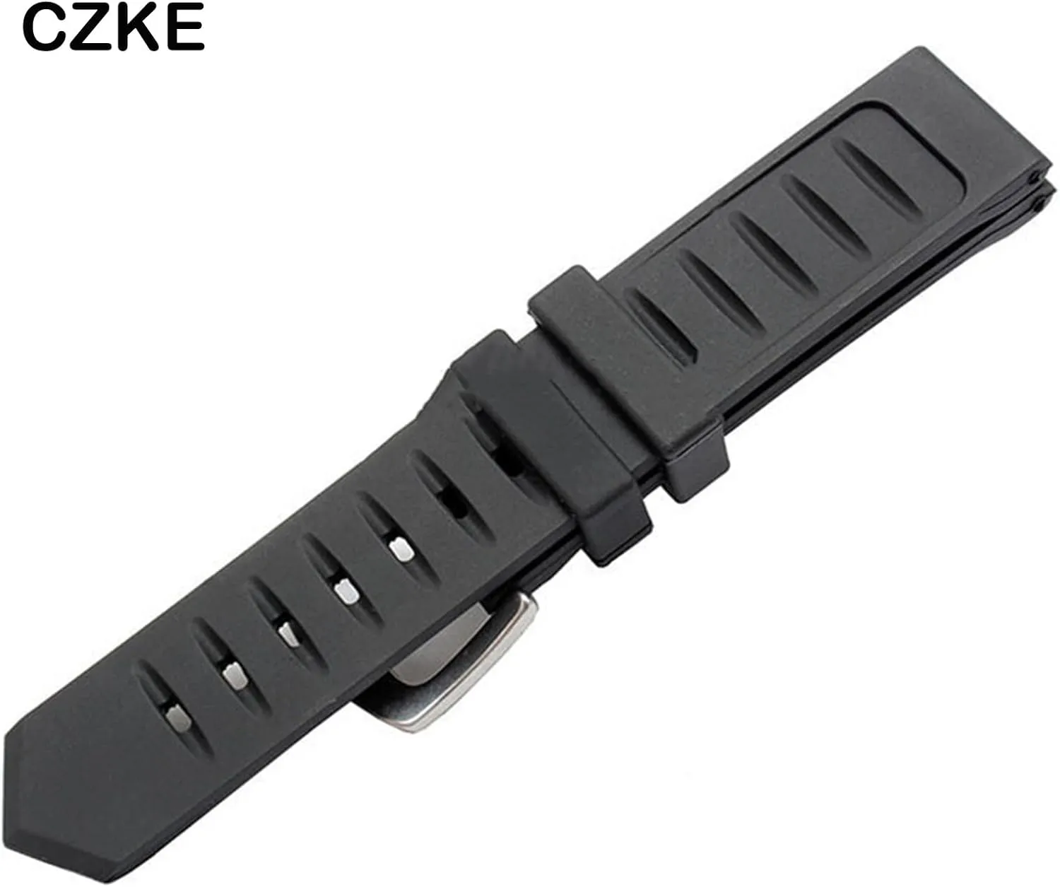 20mm 22mm 24mm black Rubber watchband waterproof soft watch Strap silicone readily credential probability wristband bracele stainless steel clasp For any watch 