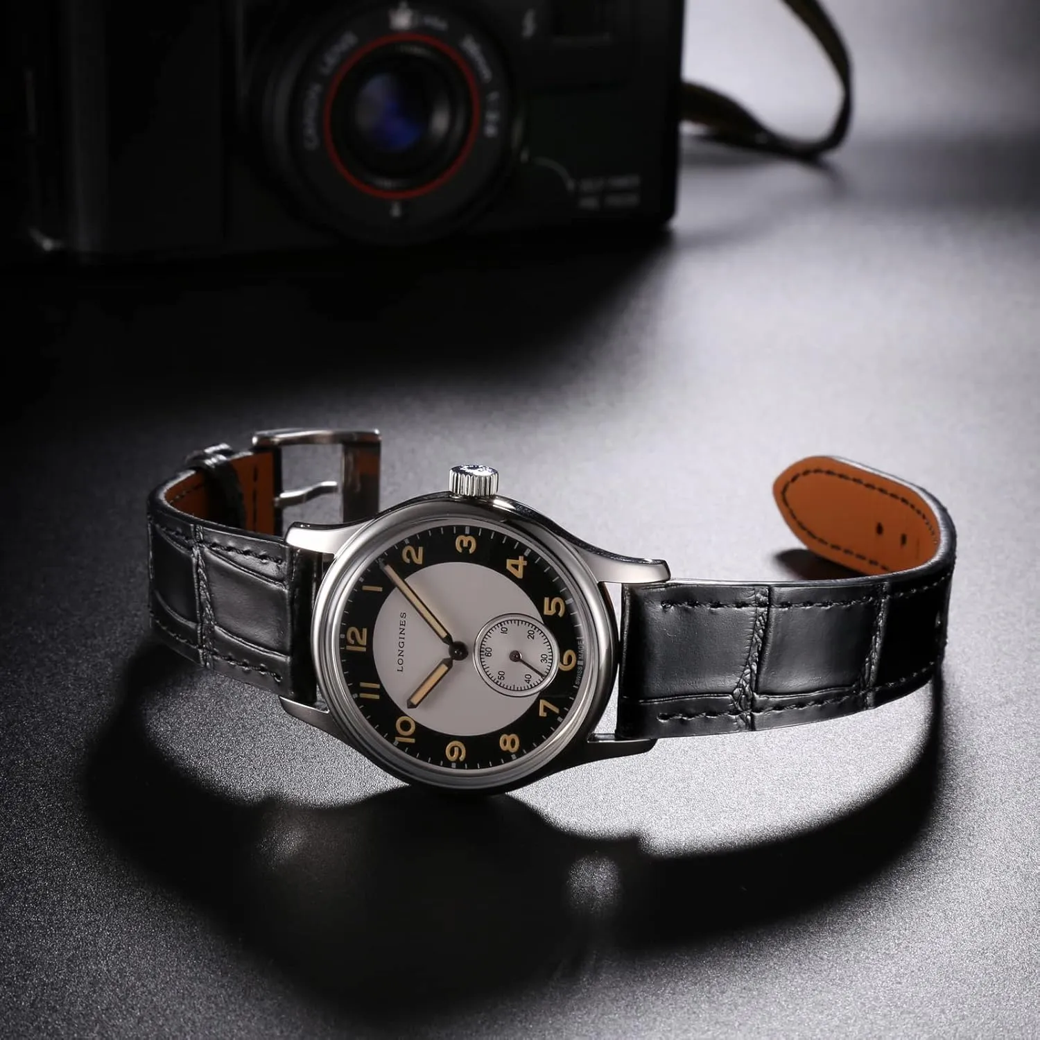 21mm 22mm for Men and Women Hemsut Alligator Grain Leather Watch Band, batter Quick Release Genuine Leather Watch Strap 18mm,19mm, 20mm, 