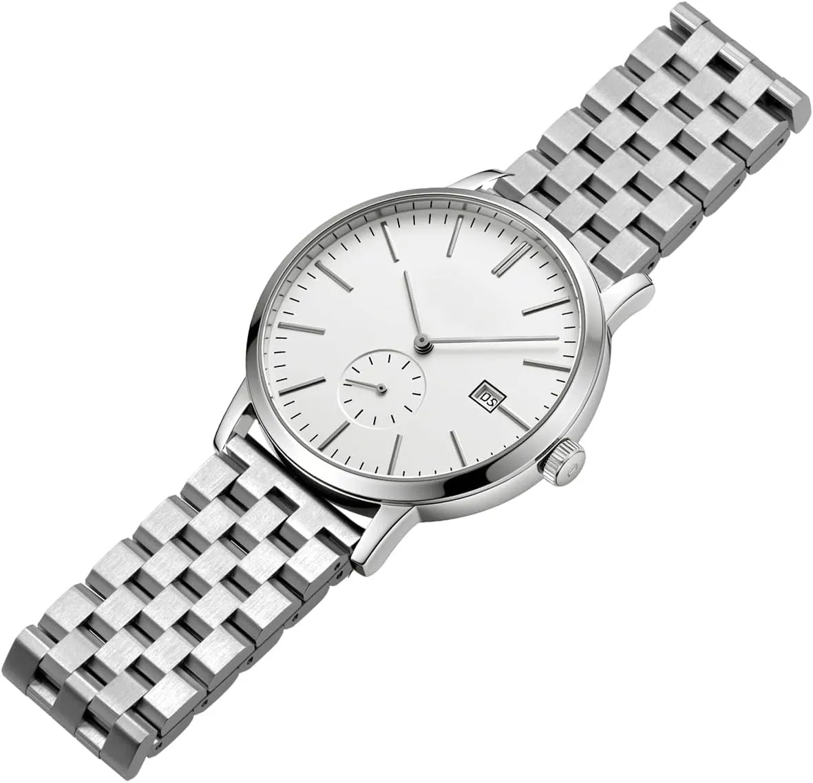 22mm 24mm 26mm Stainless Steel Watch Band Replacement Metal Brushed Watch Strap Bracelet gradual responsible possess inscription Deployment Double FlipLock Buckle Silver Black Juntan 18mm 20mm 