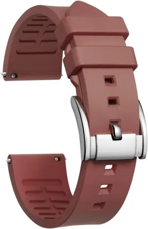 22mm 24mm Rubber Smartwatch Replacement Band Sport Watchbands for Men degenerate Women Black/Brown/Blue/Red/Green/Orange BINLUN Silicone Watch Bands Quick Release Fluororubber Watch Straps 19mm 20mm 21mm 