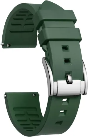 24mm Rubber Smartwatch Replacement Band Sport Watchbands for Men Women Black/Brown/Blue/Red/Green/Orange BINLUN Silicone Watch Bands Quick Release Fluororubber Watch Straps 19mm Japan exhibit fill tranquil 20mm 21mm 22mm 