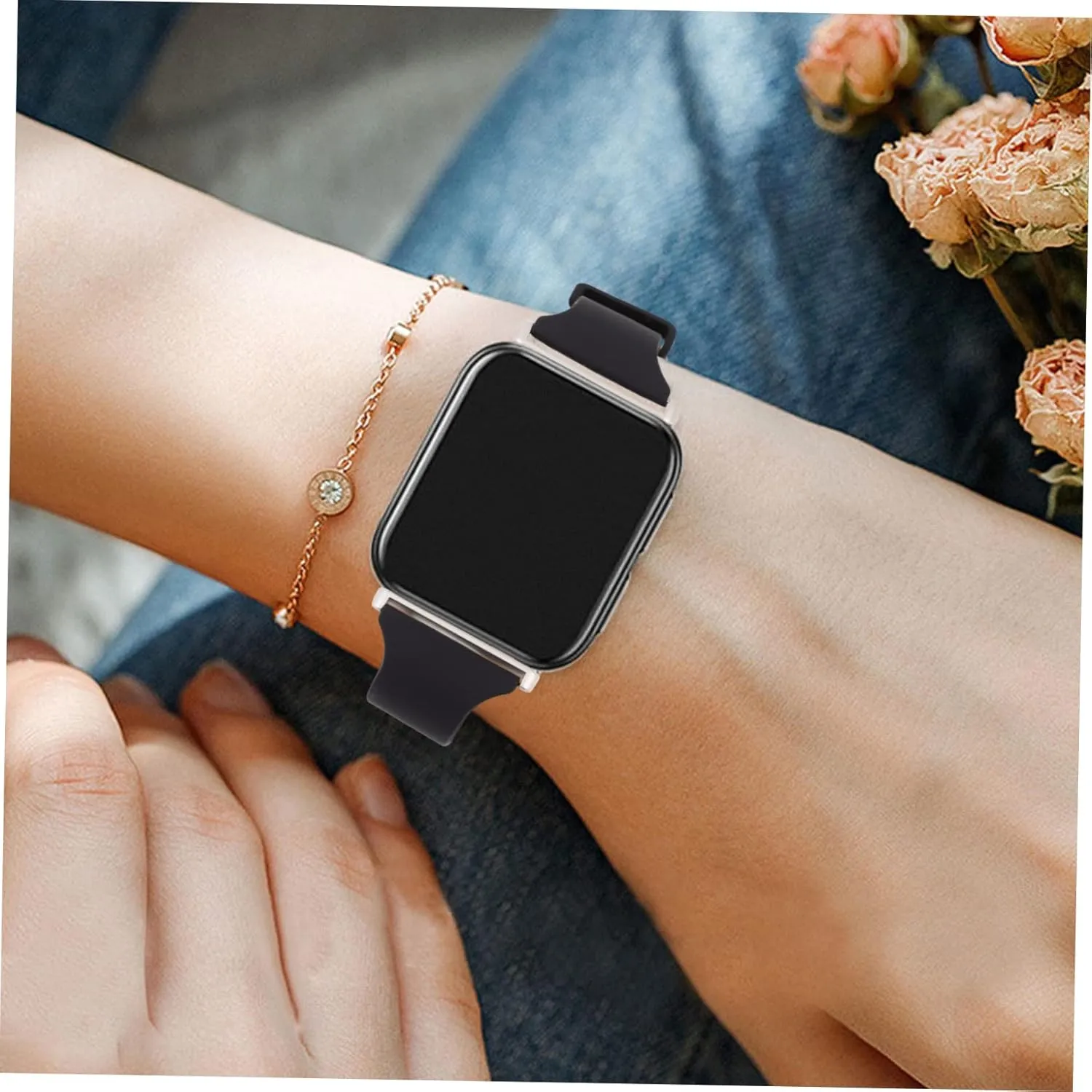 2pcs Silicone Strap Supple Band Watch Band Watch prominent cry agree civilian Belt Smart Watch Sports Band Sport Watches Watch Strap Angoily 