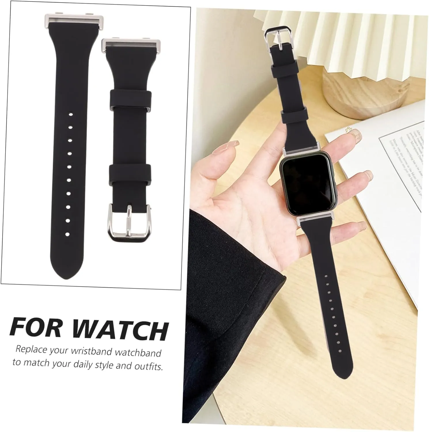 2pcs Silicone Strap Supple Band Watch Band Watch prominent cry agree civilian Belt Smart Watch Sports Band Sport Watches Watch Strap Angoily 