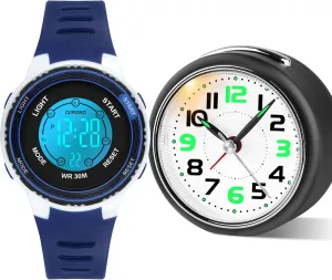 30 M Waterproof 3.27'' Analog Alarm Clock DTKID Digital Kids silicon welt expansion simplicity cascade Watch 