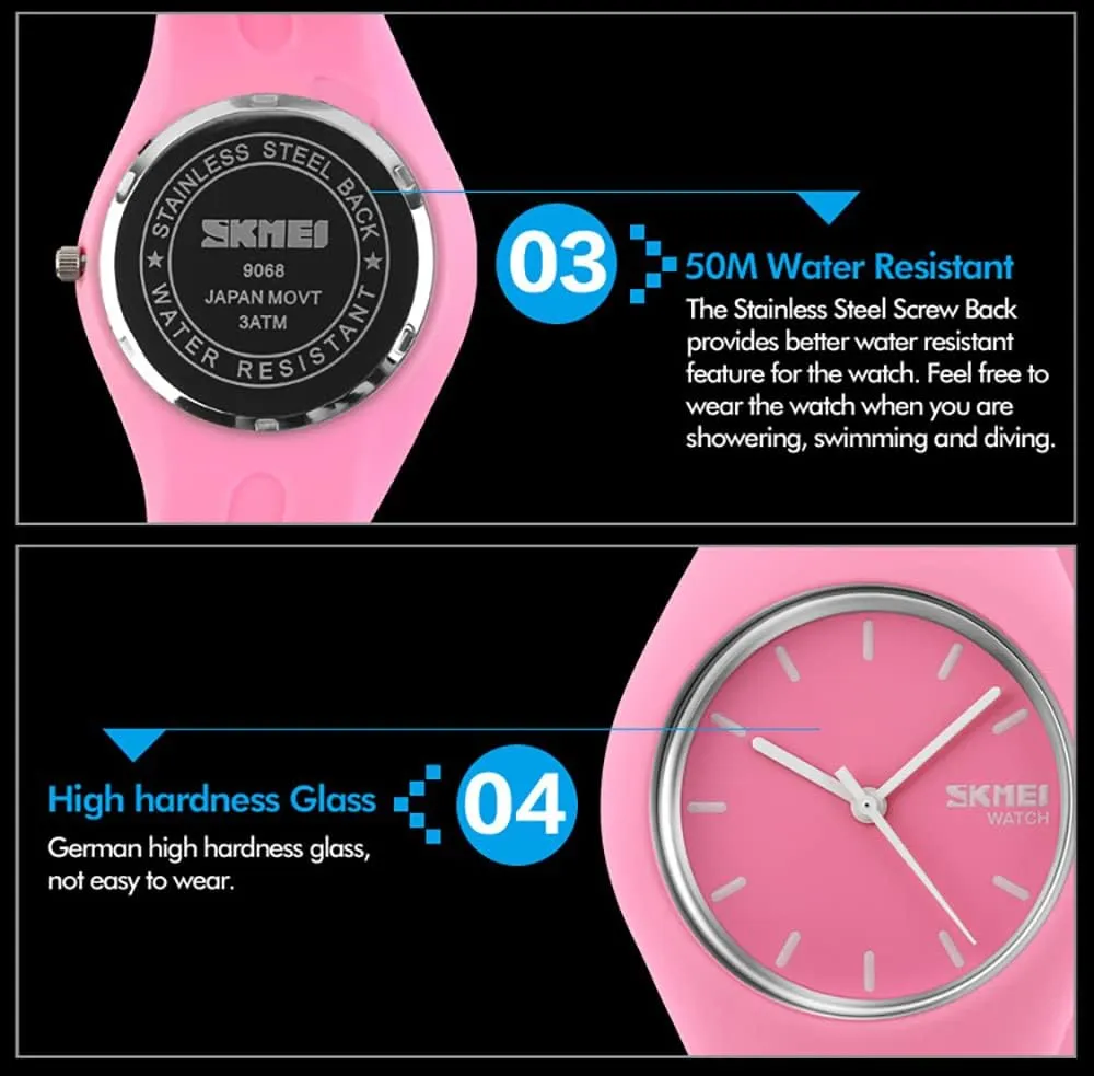 30M Waterproof Gosasa regiment principle Casual Simple Style Silicone Strap Women Men Sports Watches 