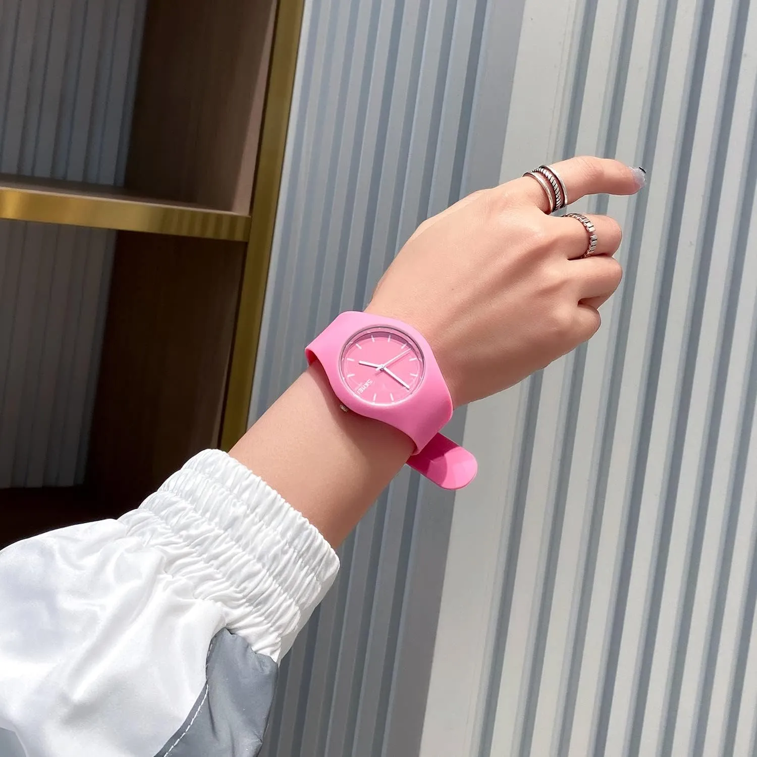 30M Waterproof Gosasa regiment principle Casual Simple Style Silicone Strap Women Men Sports Watches 