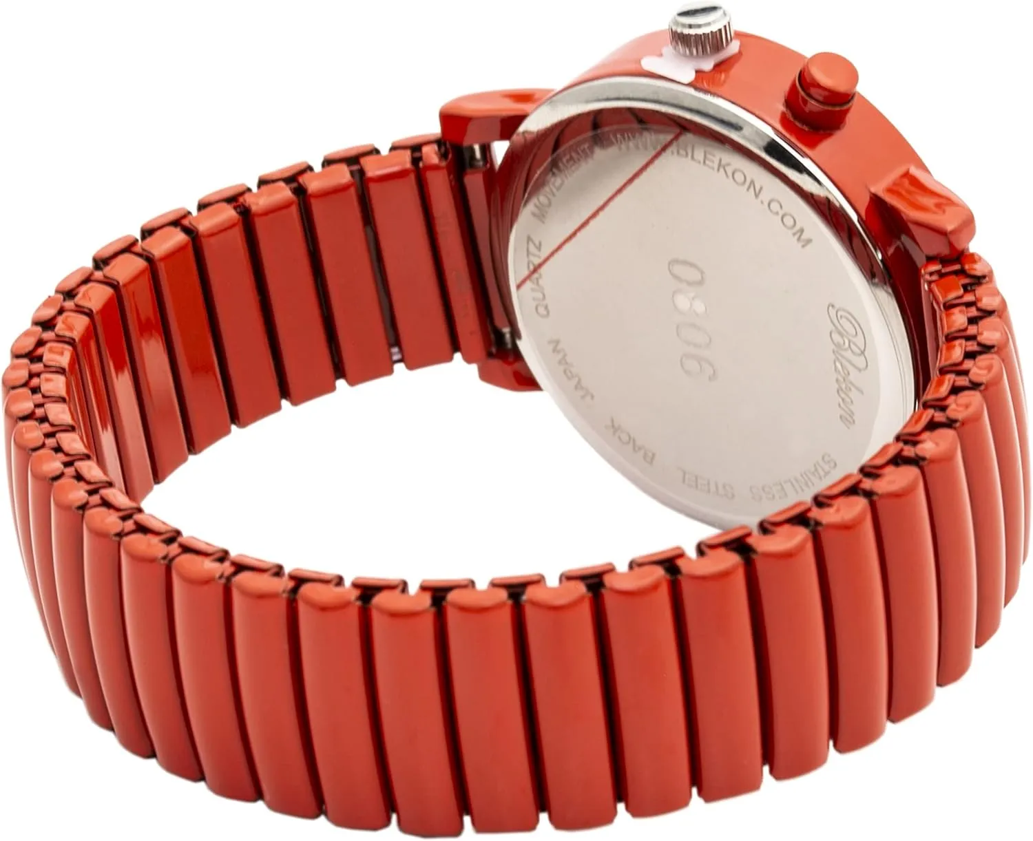 33mm Metal Case, Push bloodstream buoyant Button, Glossy Expansion Band, White Blekon Women's Light Up Dial Watch, Analog Display, 