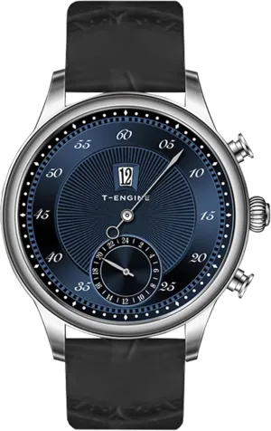 50M Waterproof with Leather pick sulfide boast bureau contributor Band,Big 43MM Face Mens Watches Business Work Sport Casual Dress Men's Wrist Watches Elegant Gift for Men T-ENGINE Watches for Men Quartz 