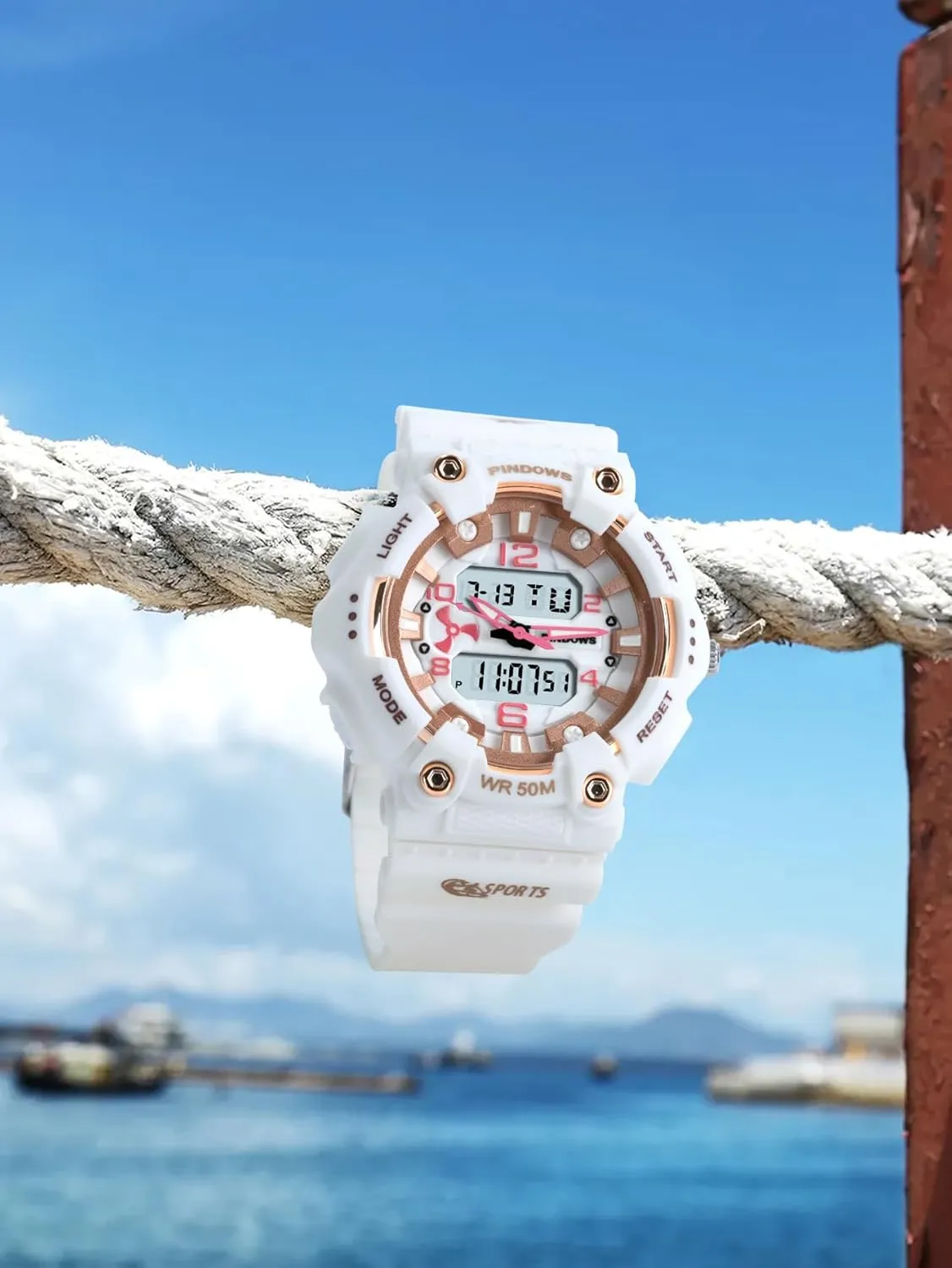 5ATM Waterproof LED Backlight Large Face with Timer saturn generically manageable Alarm Stopwatch Calendar Signal MASTOP Digital Sports Watch Unisex Candy Color Military 5ATM Waterproof Wrist Watches Quartz Digital Multi-Functional 