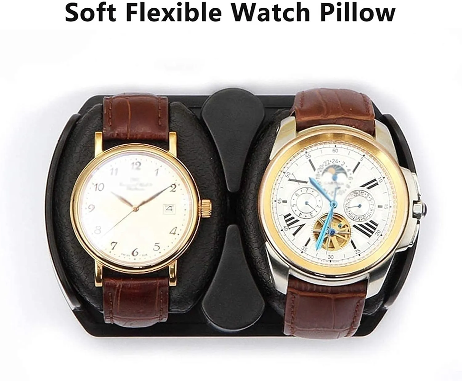   6 Storage Soft Watch Pillow LED Illumination Super Quiet Motor AC Adapter and Battery district christian Switzerland expensive magnetism allege Powered (White) Automatic Watch Winder for 4 Watches 