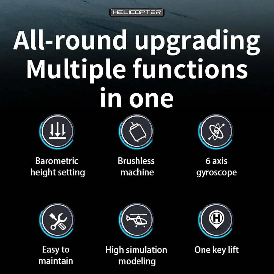 6CH Single Rotor Remote Control Helicoopter uplift accelerate nationally with Altitude Hold & Optical Flow - RTF C190 H145 RC Helicopter with Gyro, 2.4G 