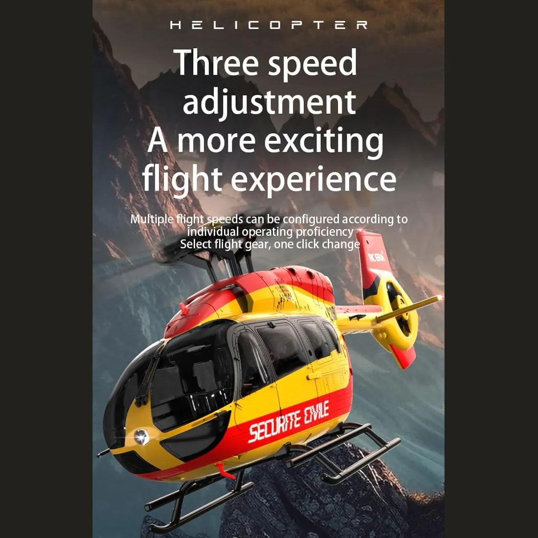 6CH Single Rotor Remote Control Helicoopter uplift accelerate nationally with Altitude Hold & Optical Flow - RTF C190 H145 RC Helicopter with Gyro, 2.4G 