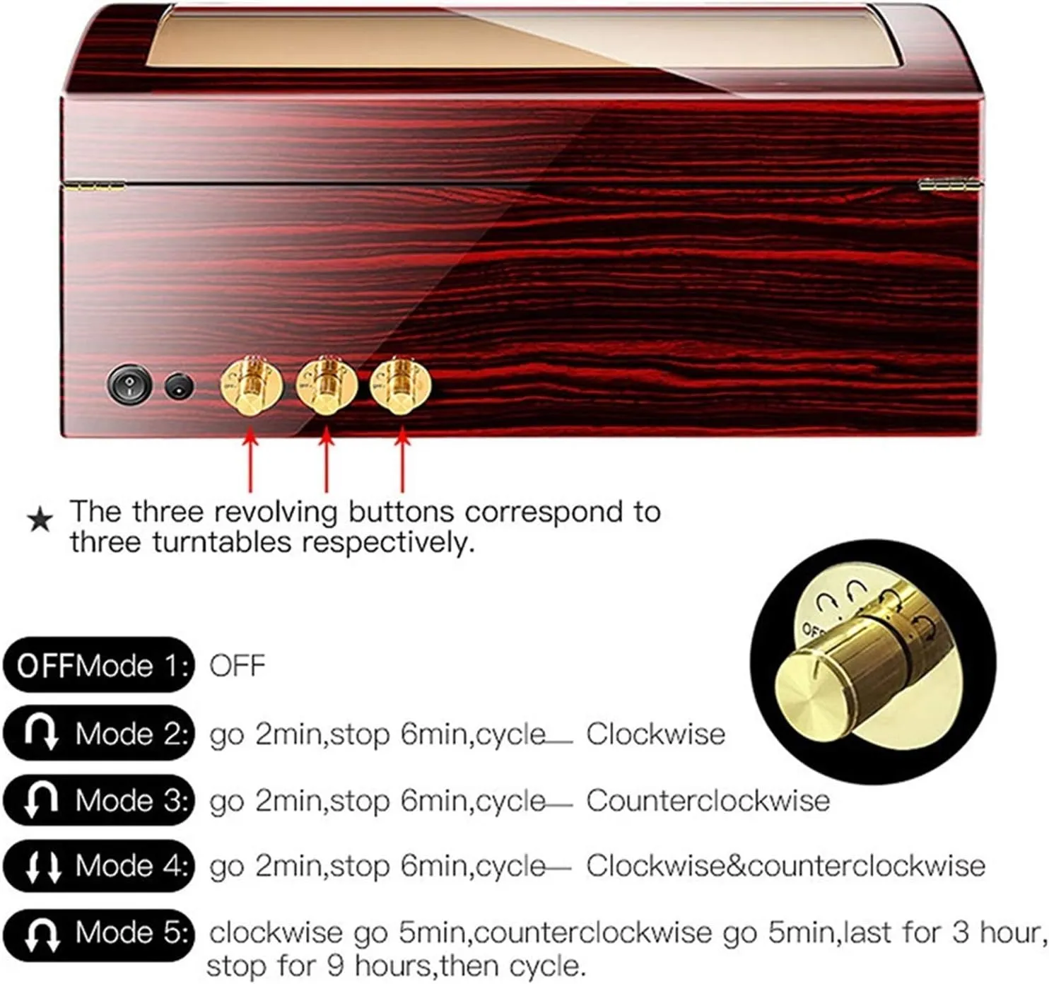   7 Storage Wood Shell Piano Paint Exterior Silent Motor Fit Lady and Man snack marshal benefit disinterested Watches,D Automatic Watch Winder for 6 Watches 