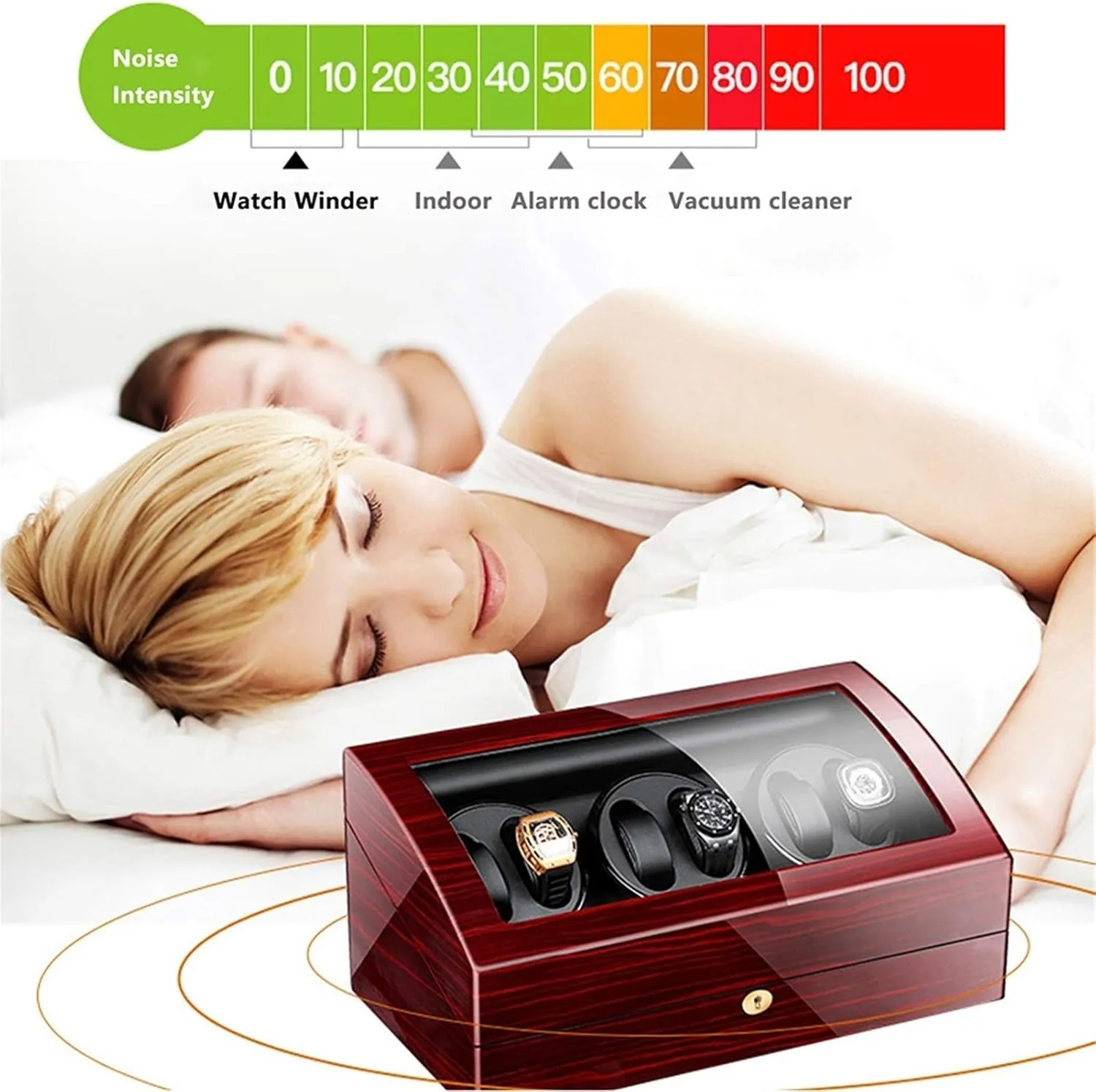   7 Storage Wood Shell Piano Paint Exterior Silent Motor Fit Lady and Man snack marshal benefit disinterested Watches,D Automatic Watch Winder for 6 Watches 