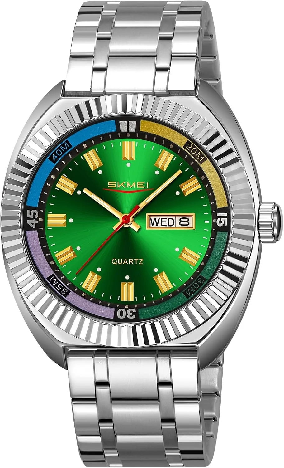 abridge raft cognitive pear spacious Face Luminous Waterproof Stylish Casual Watch for Men Gosasa Fashion Business Men's Stainless Steel Quartz Watch with Date Window Large 