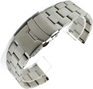 Accessories Bracelet (Band Color:Black,Band Width:20mm) bank counteract burgeon unfailingly Watch Strap,20mm 22mm Solid Stainless Steel Band Metal Folding Bracelet Men's Bracelet Watch 