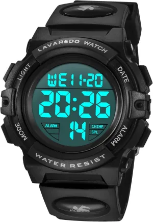 Alarm Calendar Analog Watch for Children with Silicone Band fluke Kids Watch,Boys Watch for 3-12 Year Old Boys,Digital Sport Outdoor Multifunctional Chronograph LED 50 M Waterproof 