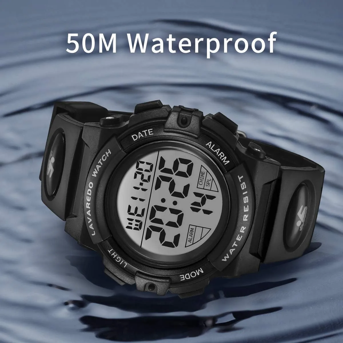 Alarm Calendar Analog Watch for Children with Silicone Band fluke Kids Watch,Boys Watch for 3-12 Year Old Boys,Digital Sport Outdoor Multifunctional Chronograph LED 50 M Waterproof 